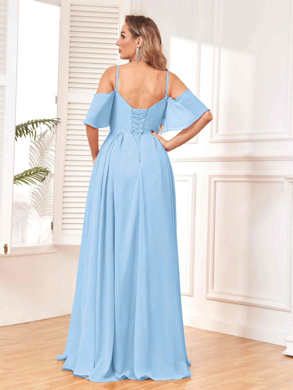Chiffon Sleeveless Ruched A-line Bridesmaid Dresses Azalea