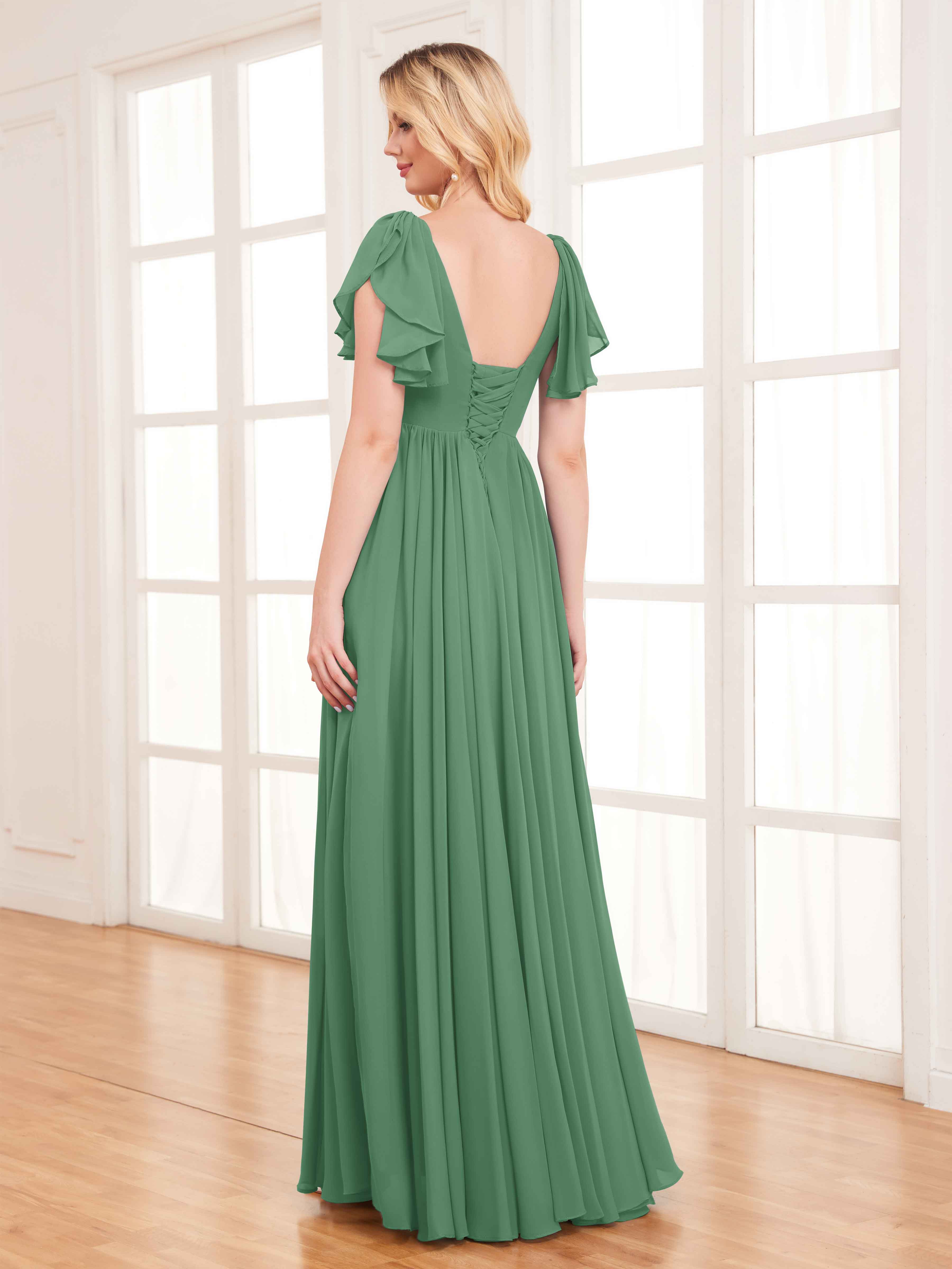 Pool color bridesmaid outlet dresses